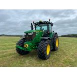 2017 John Deere 6195R 4wd Autopowr 50Kph tractor with front TLS suspension, cab suspension, air brak