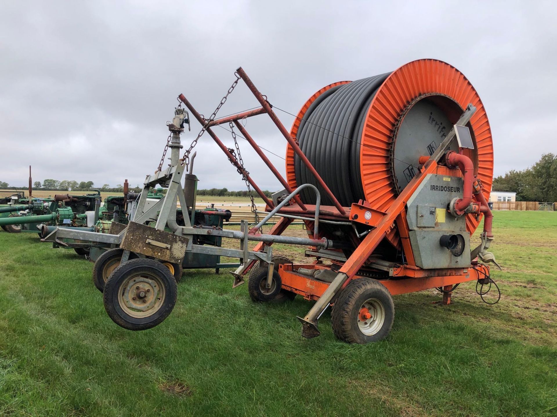 1996 Irrifrance Irridoseur 100/450 single axle irrigation reel with rain gun. Serial No: 351T0087 NB - Image 5 of 6