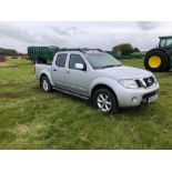 2010 Nissan Navara Tekna 4wd double cab pickup, manual, sat nav, leather upholstery, silver on Gener