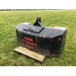 Lynx Pro-Weight 1.6t linkage mounted weight with tool box. Serial No: 0008