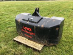 Lynx Pro-Weight 1.6t linkage mounted weight with tool box. Serial No: 0008