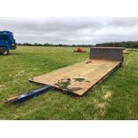 Fixed 18ft low loader on 15.0/70-18 wheels and tyres