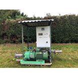 Electric irrigation transfer pump with Unico control panel with auto flow and auto pressure controls