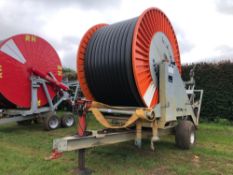 2007 Irrifrance Optima 100/410 single axle irrigation reel with rain gun NB: Control Screen in Offic