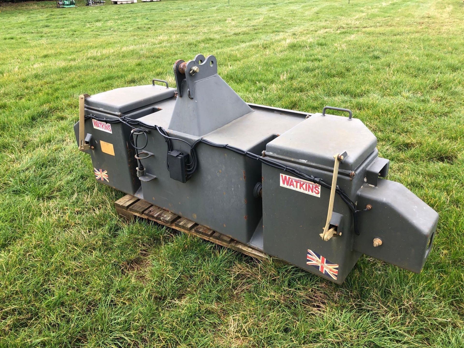 2018 Phillip Watkins 500kg front weight block with tool boxes. Serial No: ATT1267 - Image 3 of 7