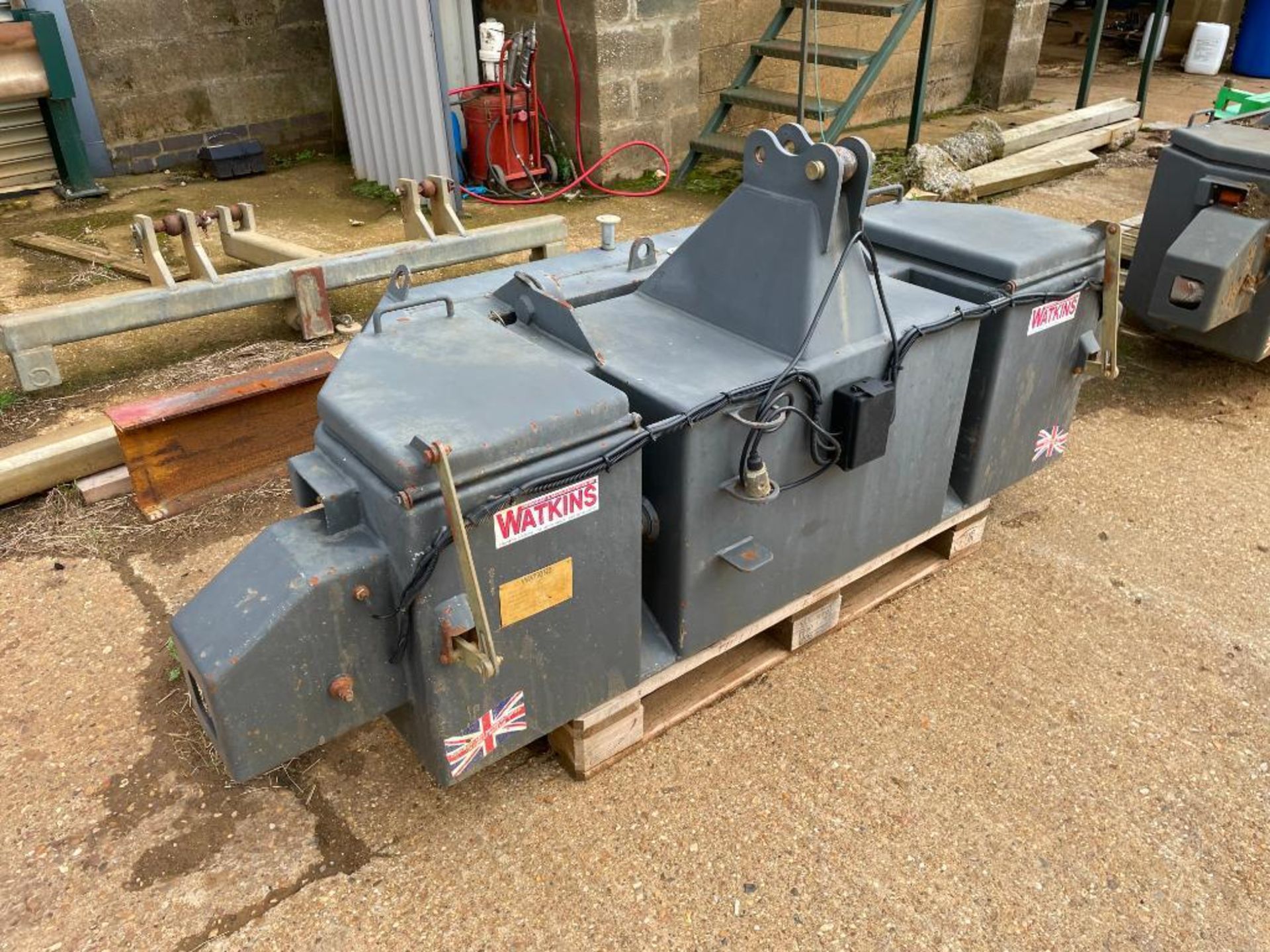 2018 Phillip Watkins 900kg front weight block with tool boxes and additional 600kg weight. Serial No - Image 6 of 7