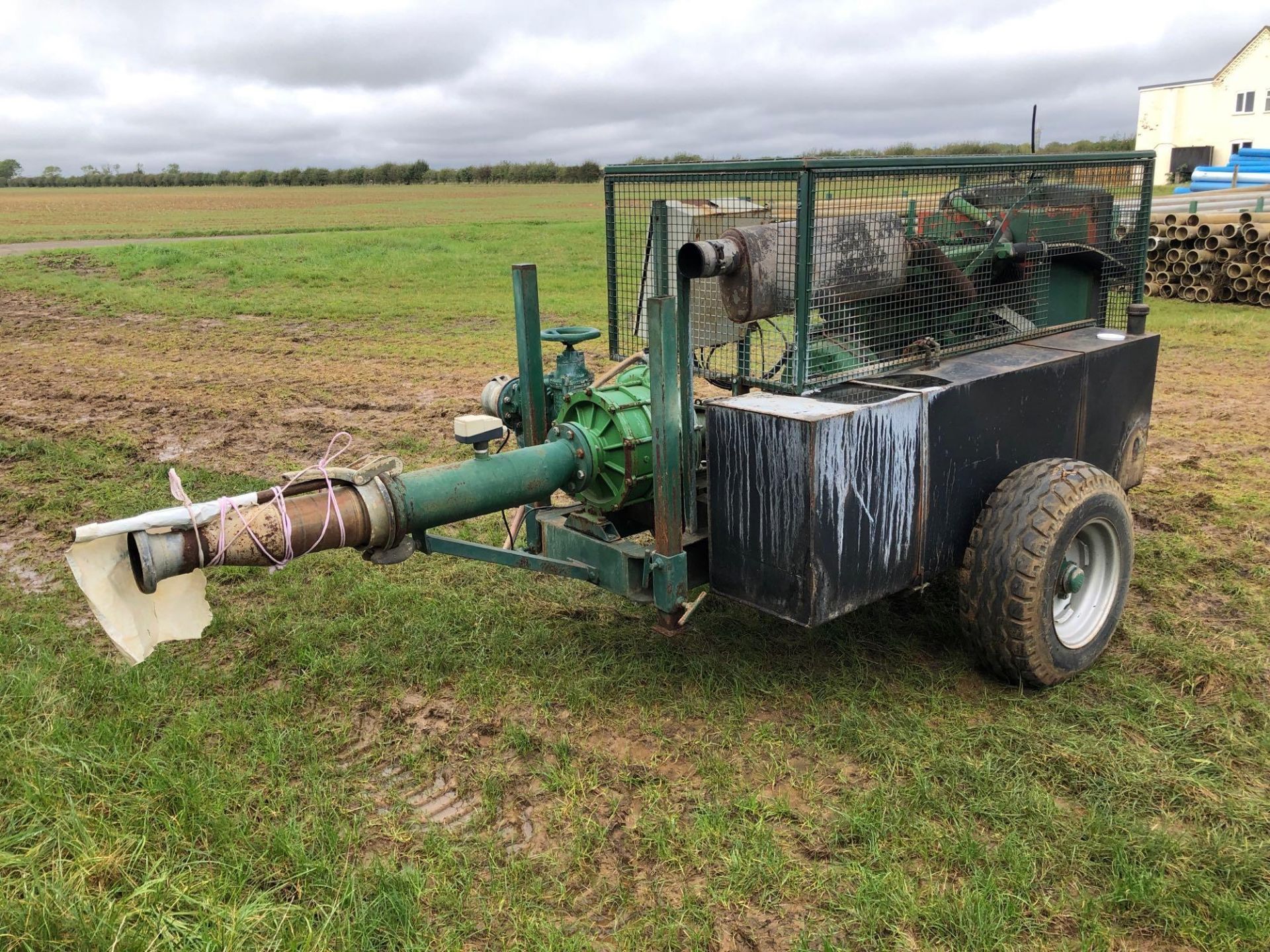 Irrigation pumpset with Perkins 6cyld diesel engine and Rovatti centrifugal pump, auto shut off, man - Image 3 of 4