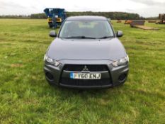 2010 Mitsubishi Outlander GX1 Commercial 4wd SUV, 5 door, manual, diesel, air con, grey. Reg No: FV6