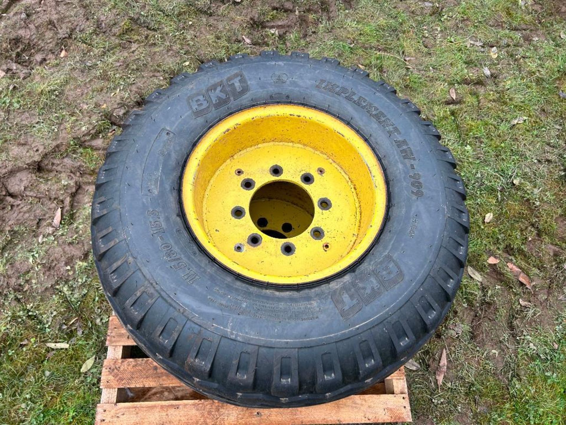Pair of BKT 11.5/80-15.3 tyres and wheels to fit JD 6300