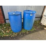 2No 200l blue barrels