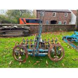 1985 Lemken 1.82m press on 3 point linkage frame, c/w 2 press rings. On farm from new. Serial No: 00