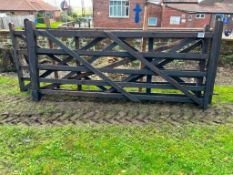 3No wooden gates (2No 10ft and 1No 12ft)