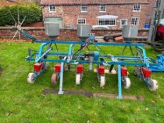 1960 Stanhay 6 row sugar beet drill c/w Horstine Farmery granular applicator.  Manual and various pa