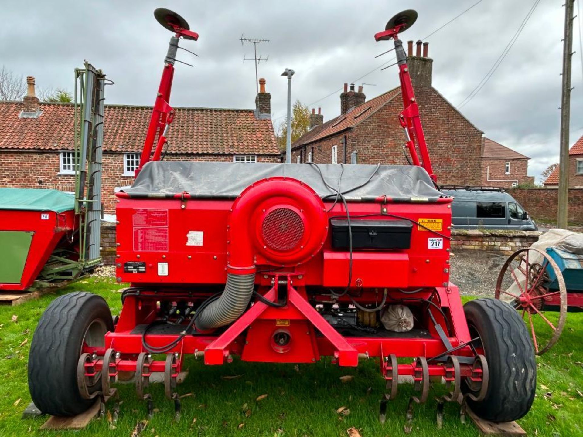 1990 Massey Ferguson 510 4m pneumatic seed drill with Suffolk coulters. Serial No: 04127.  Manual, c