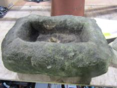 Natural Stone Garden Trough With Drainage Hole