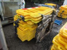 Qty of Yellow Pedestrian Barriers