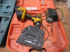 Dewalt DC725 Cordless Drill c/w 2 x Batteries, Charger & Carry Case