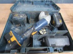 5" Cordless Angle Grinder c/w 3 x Batteries, Charger & Carry Case