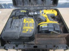 Dewalt 18v Cordless Drill c/w 2 x Batteries, Charger & Carry Case