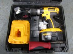 Dewalt 18v Rechargeable Drill C/W Case & Charger