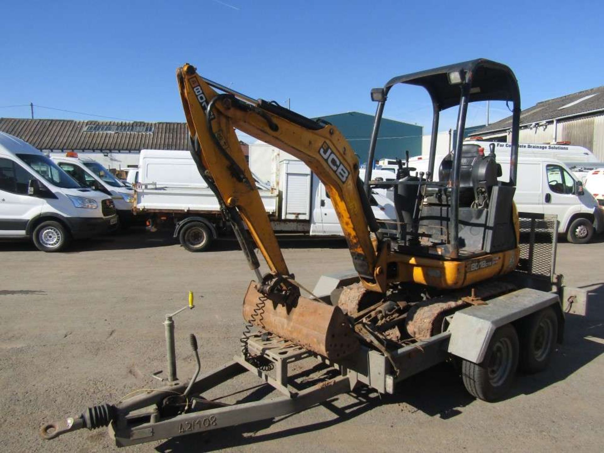 2017 JCB 801 Mini Digger c/w Trailer (Direct Electricity NW) - Image 2 of 6