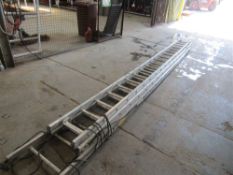 5.5m - 12.5m 3 Part Aluminium Rope Operated Ladder (Direct Hire Co)