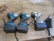 Unused Makita Replica 3 x Nut Runners & 1 Charger