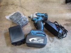 Unused Makita Replica Nut Runner 2 Batteries & 1 Charger