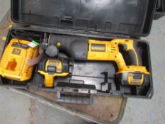Dewalt Reciprocating Saw With 2 X Batteries, Charger & Blades