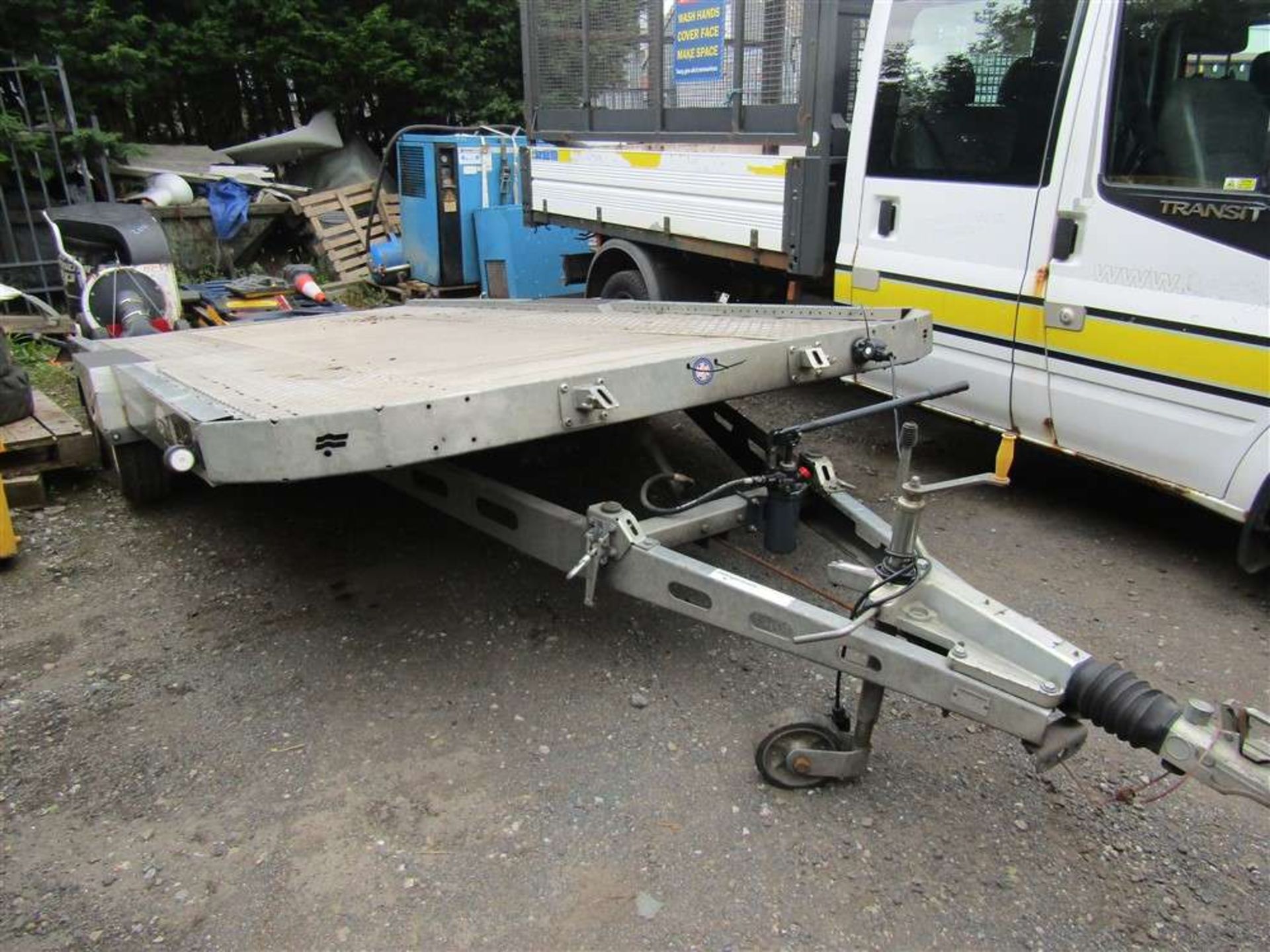 Indespension Tilt Deck Car Transporter Trailer with Slide out Ramps - Image 6 of 8