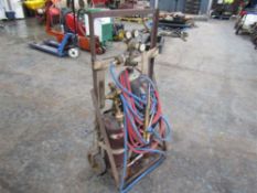 Mini Oxyacetylene Welding Trolley, Bottles, Gauges, Pipes etc