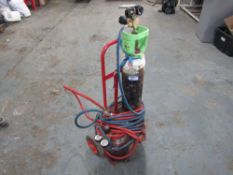 BOC Mini Oxyacetylene Welding Gauges Pipes & Trolley