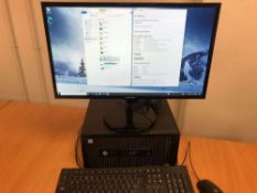 HP PC with Samsung Screen, Keyboard & Mouse