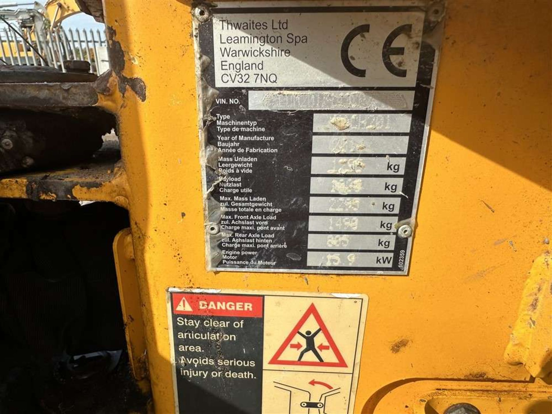 2014 Thwaites 1 ton High Tip Dumper - Image 6 of 6