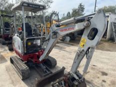 2017 Takeuchi TB216 Tracked Excavator c/w 4 x Buckets