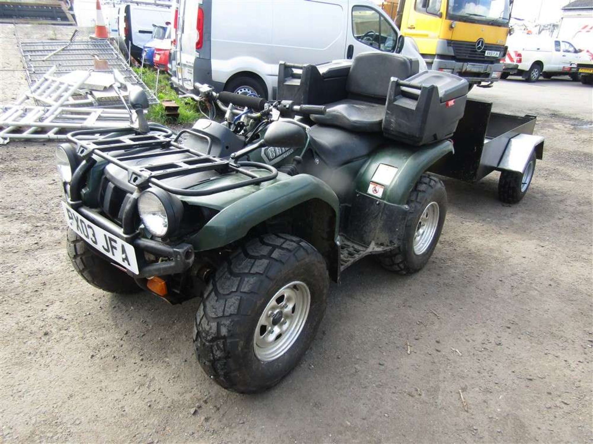 2003 03 reg Yamaha 660 Grizzy Quad c/w Trailer & Winch - Fully Road Legal PLG - Image 2 of 5