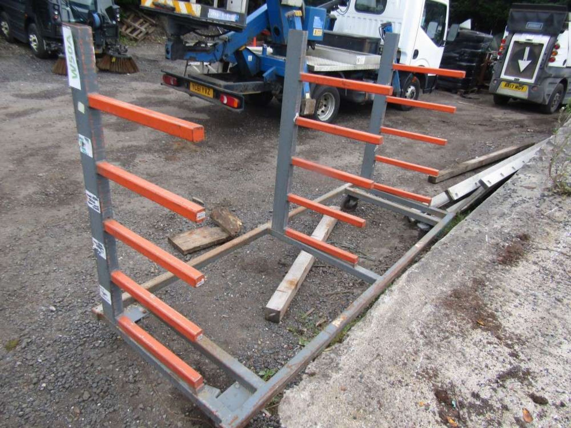 2m x 1m Steel Shelving Rack on Wheels