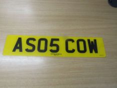 AS05 COW, Private Registration Number c/w Retention Document