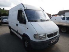 2003 52 reg Vauxhall Movano DTI 3300 SWB (Non Runner)(Direct NHS)