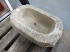 Natural Stone Trough With Drainage Hole