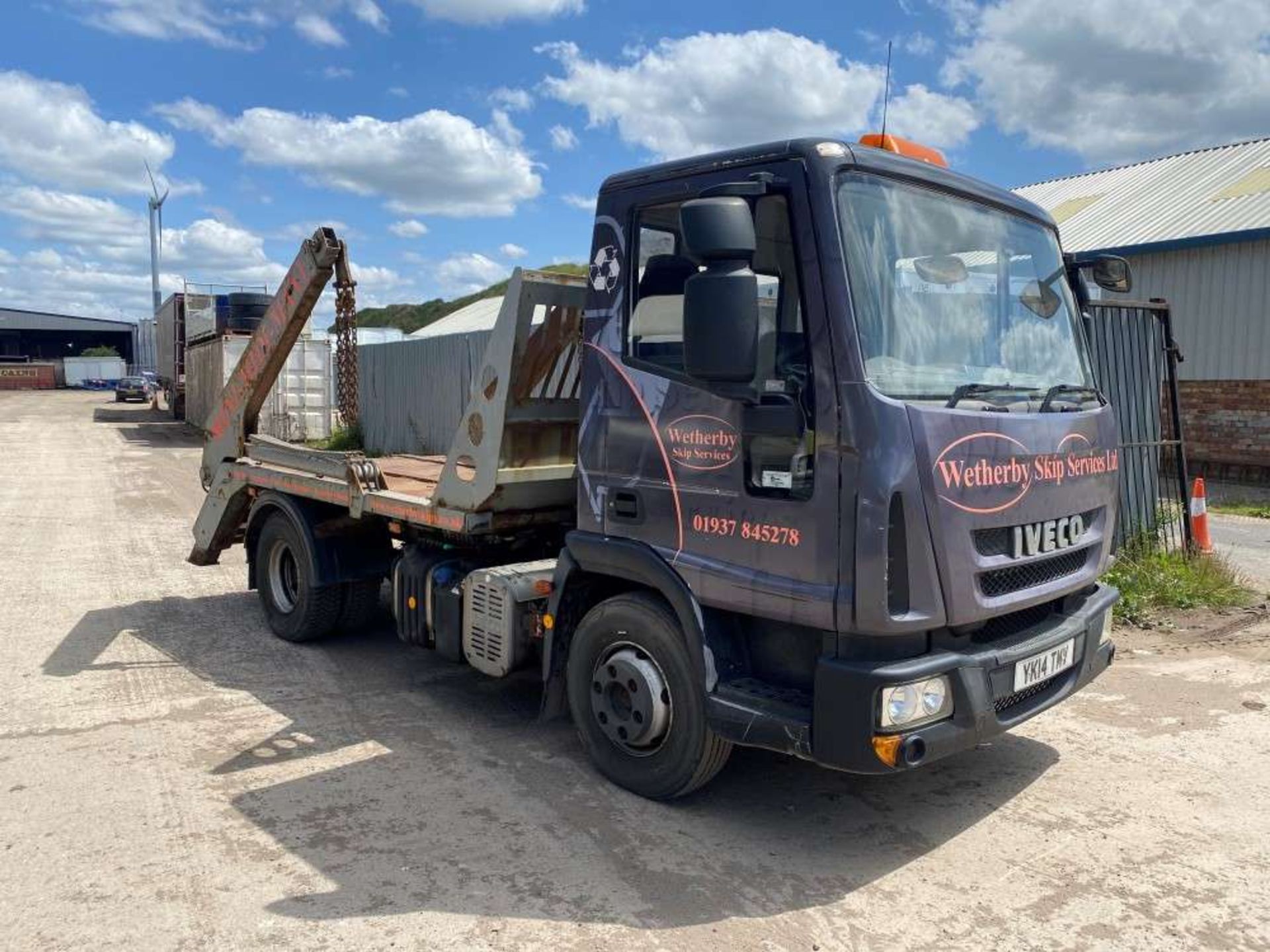 2014 14 reg Iveco Euro Cargo 75E 7.5t Skip Loader (Sold On Site - Location Liverpool)