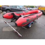 4.7m Inflatable Boat & Trailer (Direct Gtr M/C Fire)