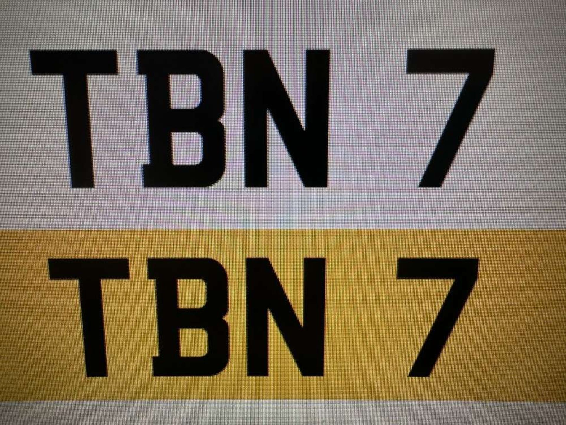 Private Reg No *TBN 7* c/w Retention Document