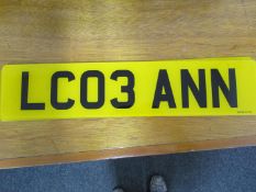 LC03 ANN Private Registration Number c/w Retention Document