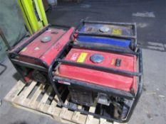 3 x Generators inc. Honda, Nu-tool & 1 other