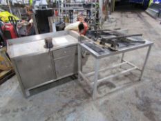 2 x Stainless Steel Work Benches