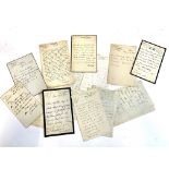 A collection of 19th century letters from various titled Lords, to include Lord Thurlow, Lord