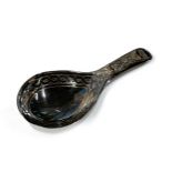 A silver caddy spoon by Samuel Pemberton, Birmingham 1808, 0.3ozt