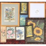 A quantity of prints, mainly of flowers (9)