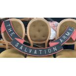 A vintage painted Salvation Army sign, 120cmW